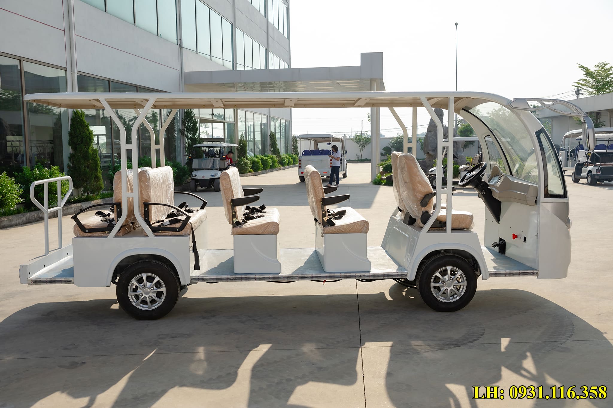 xe điện chở khách du lịch 14 chỗ Thái Hưng